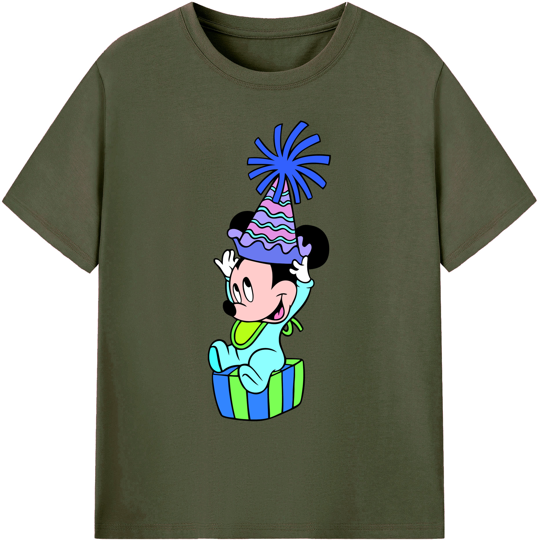 ミッキーマウス Mickey Mouse 綿100％ メンズ半袖Tシャツ｜肌触りやわらか＆通気性